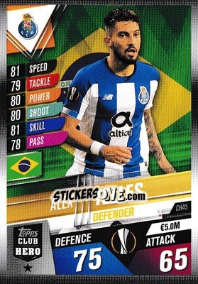 Figurina Alex Telles - Match Attax 101. Season 2019-2020 - Topps