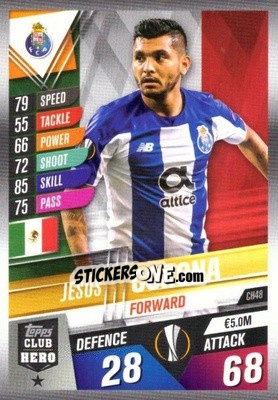 Sticker Jesús Corona - Match Attax 101. Season 2019-2020 n. CH48 - Topps