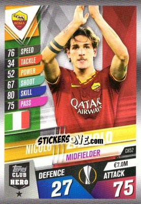Sticker Nicolo Zaniolo - Match Attax 101. Season 2019-2020 n. CH52 - Topps