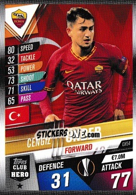 Sticker Cengiz Ünder - Match Attax 101. Season 2019-2020 n. CH54 - Topps