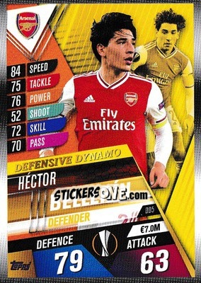 Sticker Héctor Bellerin - Match Attax 101. Season 2019-2020 n. DD5 - Topps