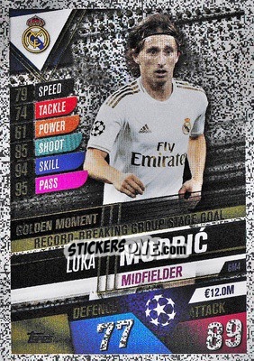 Sticker Luka Modric - Match Attax 101. Season 2019-2020 n. GM4 - Topps