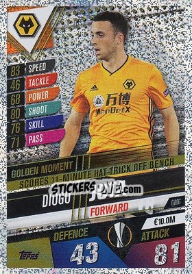 Sticker Diogo Jota - Match Attax 101. Season 2019-2020 n. GM6 - Topps