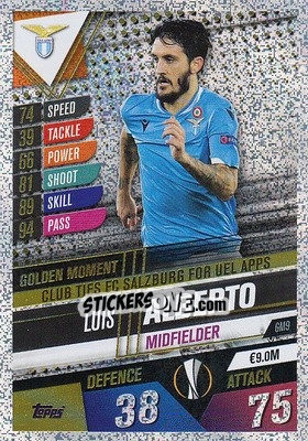 Sticker Luis Alberto - Match Attax 101. Season 2019-2020 n. GM9 - Topps