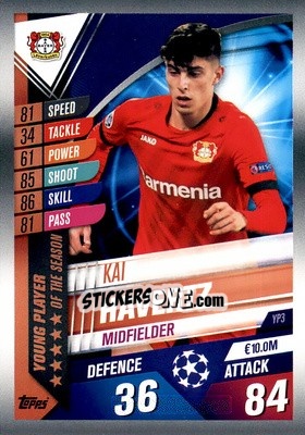 Sticker Kai Havertz - Match Attax 101. Season 2019-2020 n. YP3 - Topps