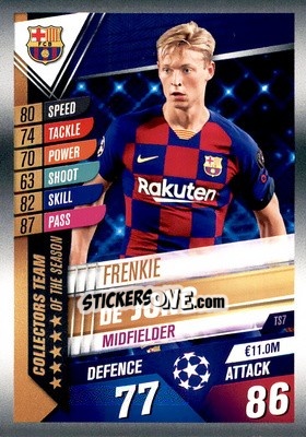 Sticker Frenkie de Jong - Match Attax 101. Season 2019-2020 n. TS7 - Topps