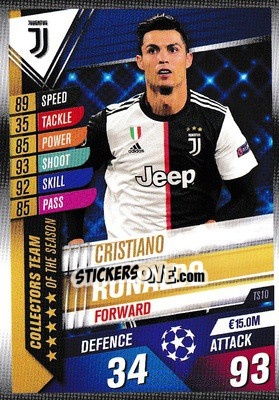 Sticker Cristiano Ronaldo - Match Attax 101. Season 2019-2020 - Topps
