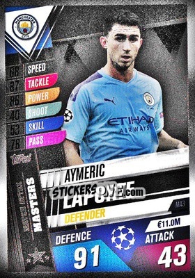 Sticker Aymeric Laporte - Match Attax 101. Season 2019-2020 n. MA3 - Topps