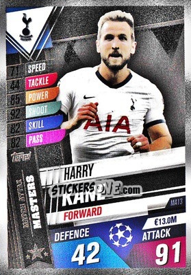 Sticker Harry Kane - Match Attax 101. Season 2019-2020 n. MA13 - Topps