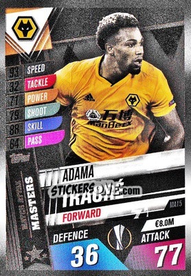 Sticker Adama Traoré - Match Attax 101. Season 2019-2020 n. MA15 - Topps