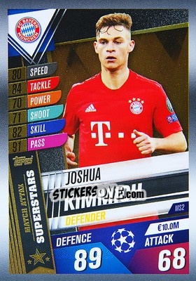 Sticker Joshua Kimmich - Match Attax 101. Season 2019-2020 n. MS2 - Topps