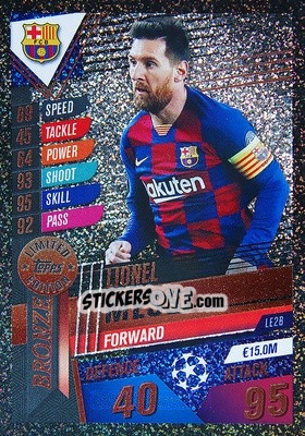 Sticker Lionel Messi - Match Attax 101. Season 2019-2020 n. LE2B - Topps