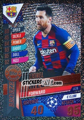 Sticker Lionel Messi - Match Attax 101. Season 2019-2020 - Topps