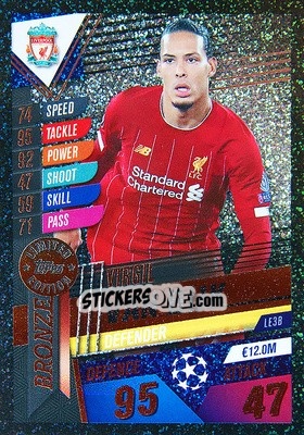 Sticker Virgil van Dijk - Match Attax 101. Season 2019-2020 n. LE3B - Topps
