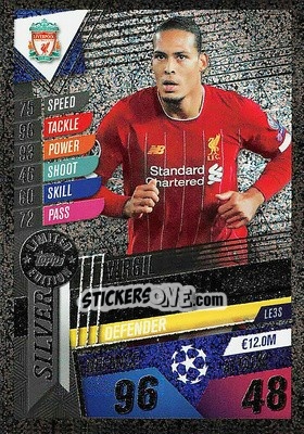 Sticker Virgil van Dijk - Match Attax 101. Season 2019-2020 n. LE3S - Topps