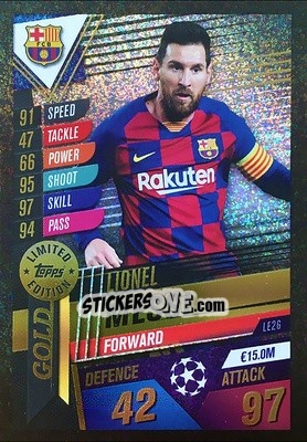 Sticker Lionel Messi - Match Attax 101. Season 2019-2020 n. LE2G - Topps