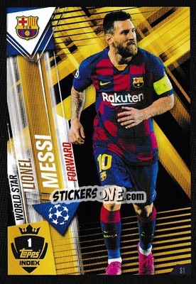 Sticker Lionel Messi - Match Attax 101. Season 2019-2020 n. S1 - Topps