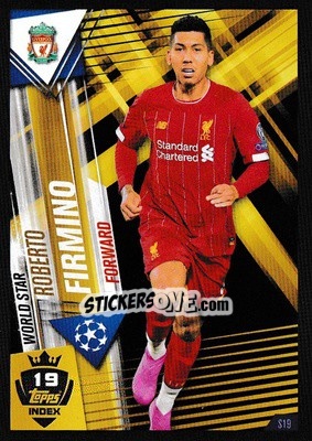 Sticker Roberto Firmino - Match Attax 101. Season 2019-2020 n. S19 - Topps