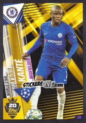 Sticker N'Golo Kante - Match Attax 101. Season 2019-2020 n. S20 - Topps