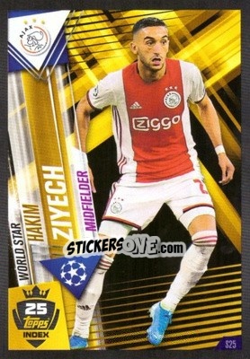 Sticker Hakim Ziyech - Match Attax 101. Season 2019-2020 - Topps