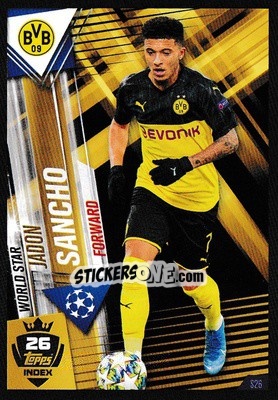 Sticker Jadon Sancho - Match Attax 101. Season 2019-2020 - Topps