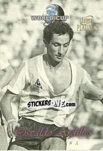 Sticker Osvaldo Ardilles - World Cup Greats Platinum 1998 n. 3 - Futera