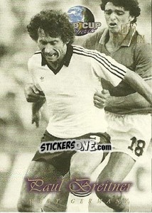 Sticker Paul Breitner - World Cup Greats Platinum 1998 n. 6 - Futera