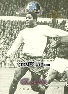 Sticker Eusebio - World Cup Greats Platinum 1998 - Futera