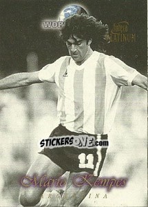 Sticker Mario Kempes - World Cup Greats Platinum 1998 - Futera