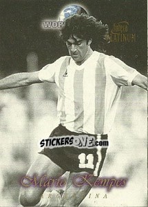 Sticker Mario Kempes - World Cup Greats Platinum 1998 n. 19 - Futera