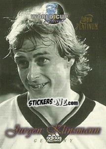 Sticker Jurgen Klinsmann - World Cup Greats Platinum 1998 - Futera