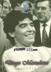 Sticker Diego Maradona - World Cup Greats Platinum 1998 n. 27 - Futera
