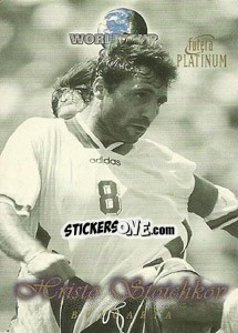 Sticker Hristo Stoichkov - World Cup Greats Platinum 1998 - Futera