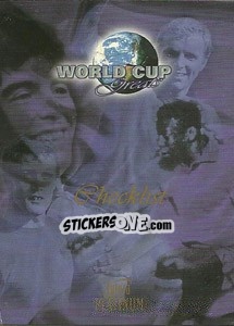 Sticker Checklist - World Cup Greats Platinum 1998 - Futera