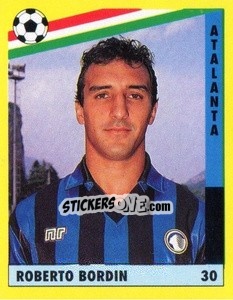 Sticker Roberto Bordin - Il Grande Calcio 1991 n. 30 - Vallardi
