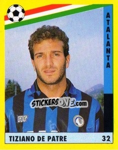 Sticker Tiziano De Patre - Il Grande Calcio 1991 n. 32 - Vallardi