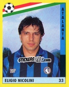 Sticker Eligio Nicolini - Il Grande Calcio 1991 n. 33 - Vallardi