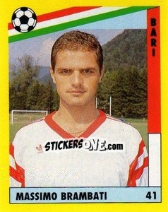 Sticker Massimo Brambati - Il Grande Calcio 1991 n. 41 - Vallardi