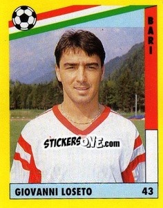 Sticker Giovanni Loseto - Il Grande Calcio 1991 n. 43 - Vallardi