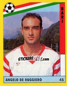 Sticker Angelo De Ruggiero - Il Grande Calcio 1991 n. 45 - Vallardi