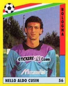 Sticker Nello Aldo Cusin - Il Grande Calcio 1991 n. 56 - Vallardi