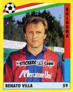 Sticker Renato Villa - Il Grande Calcio 1991 n. 59 - Vallardi