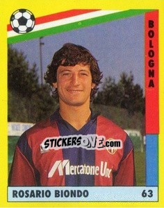 Cromo Rosario Biondo - Il Grande Calcio 1991 n. 63 - Vallardi