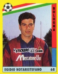 Sticker Egidio Notaristefano - Il Grande Calcio 1991 n. 68 - Vallardi