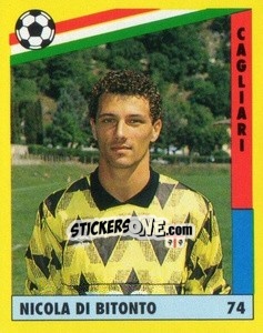 Figurina Nicola Di Bitonto - Il Grande Calcio 1991 n. 74 - Vallardi