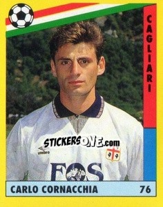 Sticker Carlo Cornacchia - Il Grande Calcio 1991 n. 76 - Vallardi