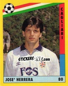 Sticker José Herrera - Il Grande Calcio 1991 n. 80 - Vallardi