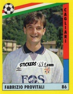 Sticker Fabrizio Provitali - Il Grande Calcio 1991 n. 86 - Vallardi