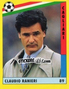 Sticker Claudio Ranieri - Il Grande Calcio 1991 n. 89 - Vallardi