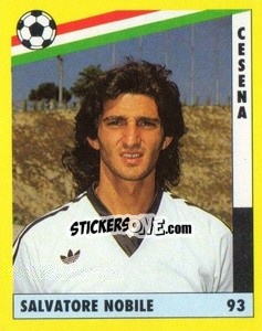 Sticker Salvatore Nobile - Il Grande Calcio 1991 n. 93 - Vallardi